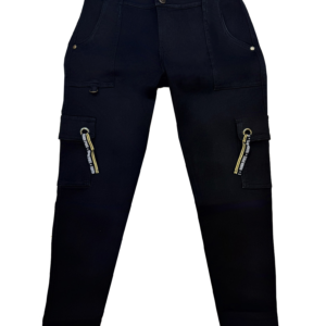 jean pitillo blue lateral de encaje floral y pedrería