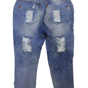 jean pitillo blue – lateral de encaje negro y pedrería fina