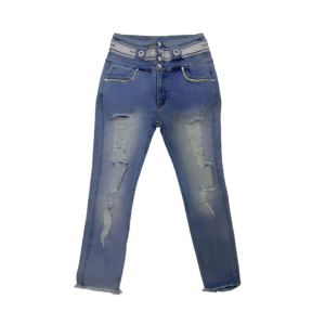 jean celeste light blue – detalles trenzados en cintura
